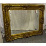 A rectangular gilt framed decorative mirror