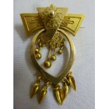 Victorian gold brooch tested 14ct