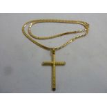 14ct gold cross on a 14ct gold chain