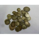 A quantity of silver coins approx 95g