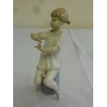 Lladro porcelain figurine of a girl seated painting her nails