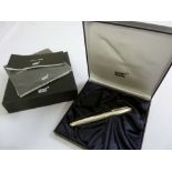 Mont Blanc Meistruck silver fountain pen with gold nib in original packaging