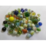 A quantity of antique marbles (65)