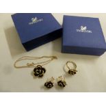 A suite of Swarovski costume jewellery to include earrings, ring and pendant on chain