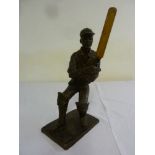 The Cricketer, a resin model of a batsman by David Aaronsohn