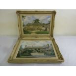Ruffels a pair of mid 20th century oils on canvas of Cotswolds scenes -38.5 x 56cm