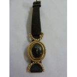 Roy King 9ct gold ladies wristwatch on leather replacement strap