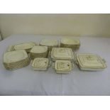 Art Deco dinner service to include plates, bowls, platters, serving dishes (57)