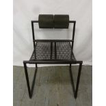 Modernist black metal chair by Alias of Italy circa 1970s