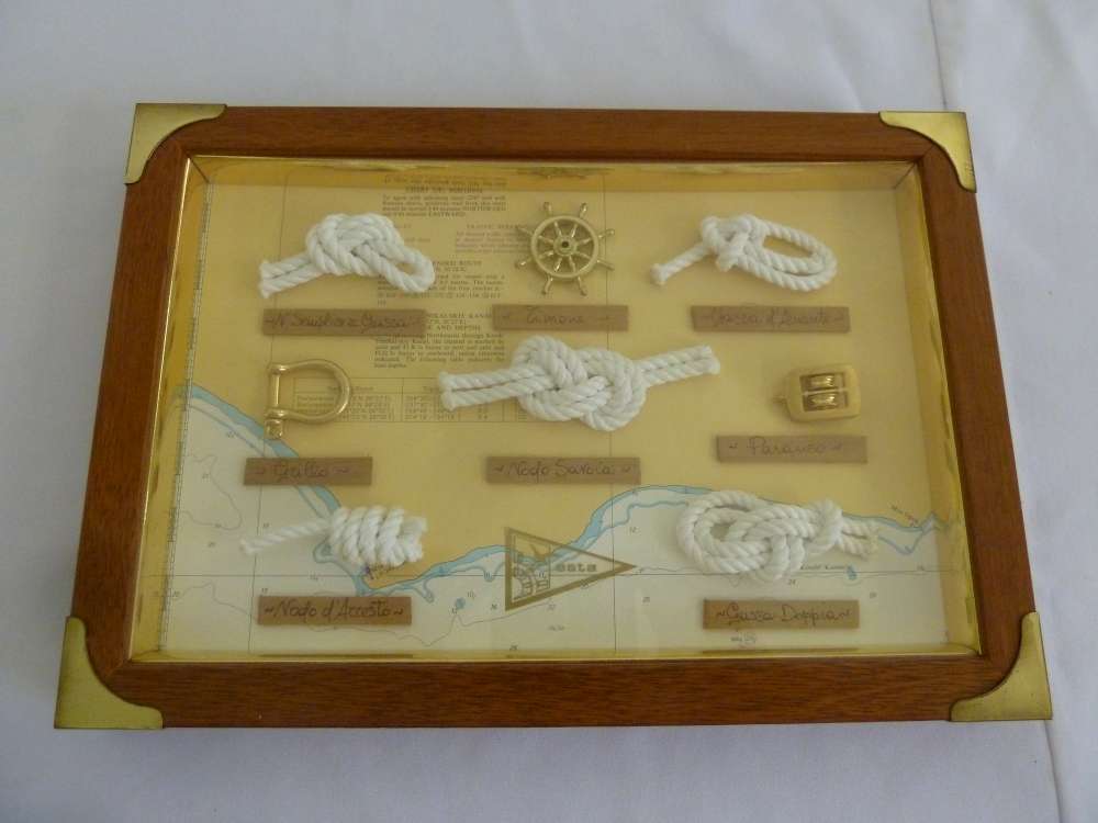 A framed and glazed selection of marine knots