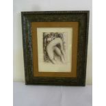 May Wood a charcoal drawing of a nude, signed bottom left - 28.5 x 22cm