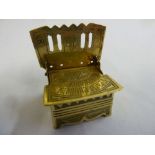 Russian gilt metal salt in the form of a chair