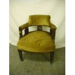 Mahogany upholstered ladies chair