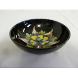 Moorcroft bowl blue ground with floral decoration