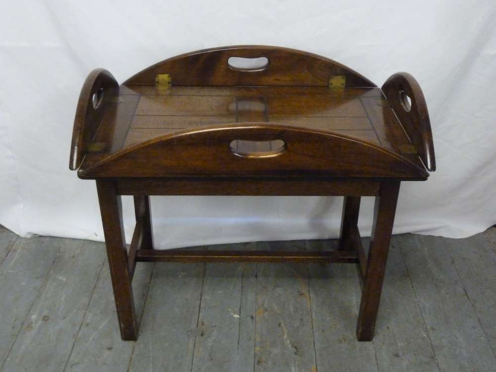 Early 20th century butlers tray on stand