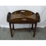 Early 20th century butlers tray on stand