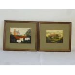 Ronald Windebank two oils on board of country scenes - 21 x 28cm and 18 x 23cm