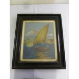 S. Silfonte oil on canvas of a sailing ship signed - 48 x 39cm