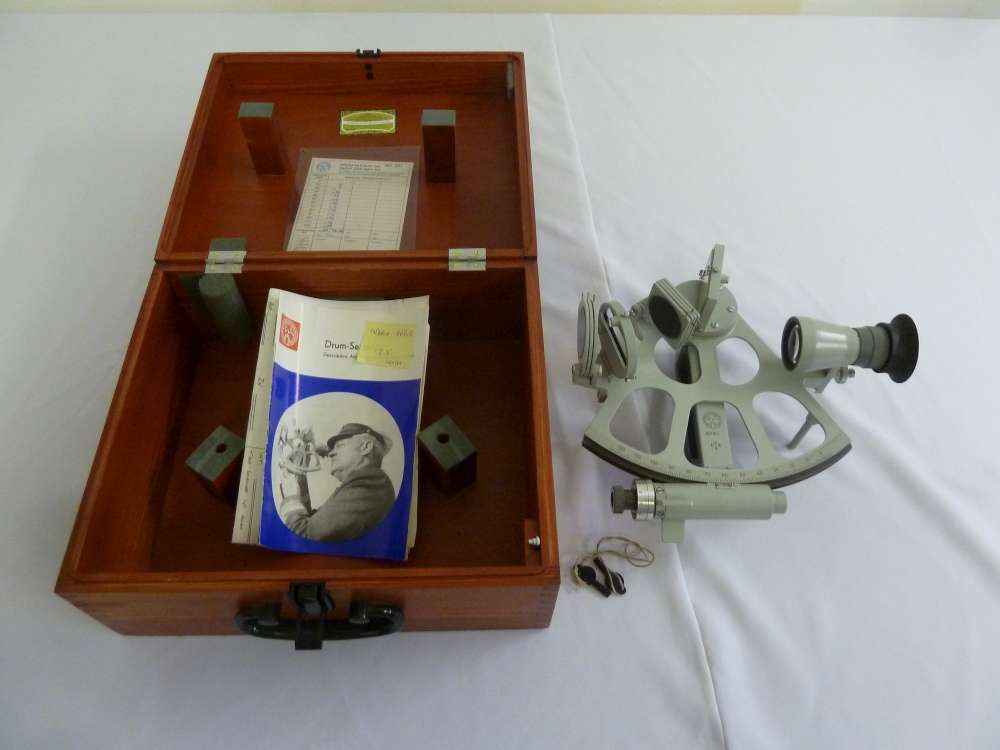 Freiberger Prazisionmechanik micrometer sextant in original fitted case to include documents