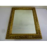 Late 19th century French gilt framed rectangular wall mirror