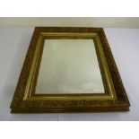 Rectangular gilt framed wall mirror