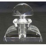 Art Deco glass perfume bottle with drop stopper