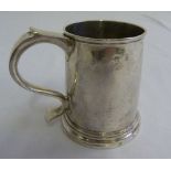 Queen Anne silver mug, plain tapering cylindrical, London circa 1710