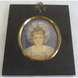 Dorothy Tirton miniature oil on panel of The Young Aristocrat monogrammed