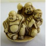 An Oriental composition figural group