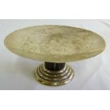 Silver tazza on raised circular base, Birmingham 1937