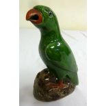 Chinese 18th century biscuitware figurine of a parrot