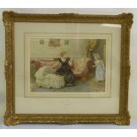 George Goodwin Kilburn RI. ROI framed and glazed watercolour entitled Hush - 24.5 x 35cm