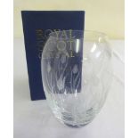 Royal Scot crystal vase in original packaging