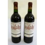 Two 75cl bottles of Chateau Cos d'Estournel Saint-Estephe 1989