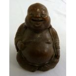 Chinese carved bamboo figurine of a Buddha circa late 19th century