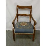 Edwardian tapestry upholstered occasional chair