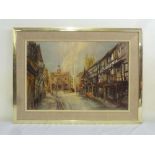 Ben Maile oil on canvas titled Buttercross Ludlow, signed bottom left - 46 x 69cm