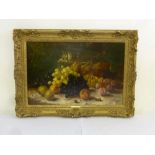 Thomas Whittle 1803-1887 oil on canvas still life of fruit, signed bottom right - 39 x 59.5cm