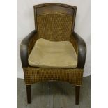 Bentwood and leather armchair