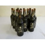 Twelve 75cl bottles of Dows 1963 Vintage Port