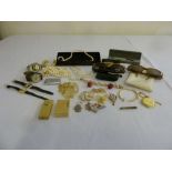 Quantity of costume jewellery, cigarette lighters, watches and sunglasses