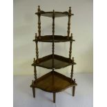 Four tier mahogany whatnot