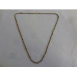 Gold necklace (tested 9ct), approx 8.2g