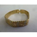 18ct two colour gold bracelet, approx 34.1g