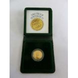 1980 proof Sovereign in fitted case