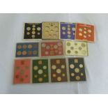 A quantity of coins to include First decimal and last LSD coins (12) in plastic case - bu. As et