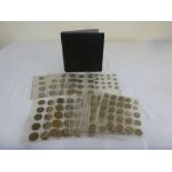 Album containing quantity of G.B. coins - bronze and pre 47 silver