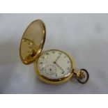 14ct yellow gold pocket watch with subsidiary dial, approx total weight 94.2g