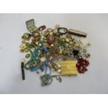 A quantity of costume jewellery to include bracelets, rings, wristwatches and brooches