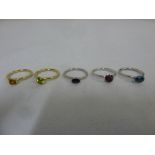 Five 18ct gold rings, approx total weight 14.7g